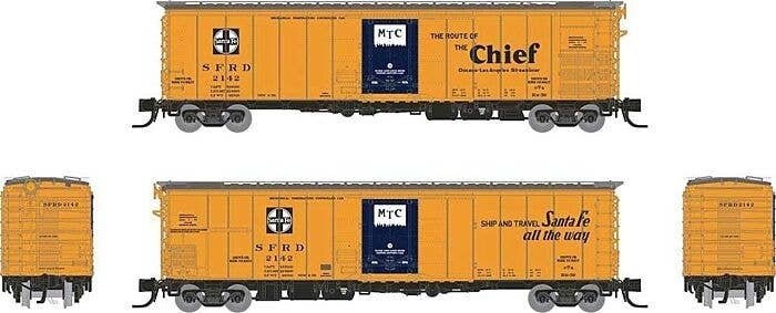 Class RR-56 Mechanical Reefer - Ready to Run -- Santa Fe (orange, blue, black, Chief Slogan), N, Rapido Trains Inc 561004A