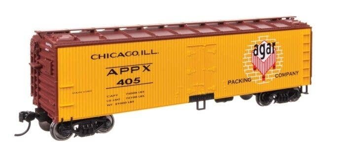 40′ Wood Reefer with Steel ends - Ready to Run -- Agar APPX 405, HO, WalthersMainline 41302