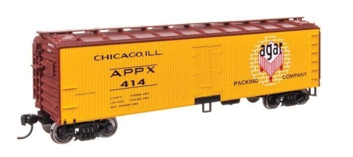 40′ Wood Reefer with Steel ends - Ready to Run -- Agar APPX 414, HO, WalthersMainline 41304