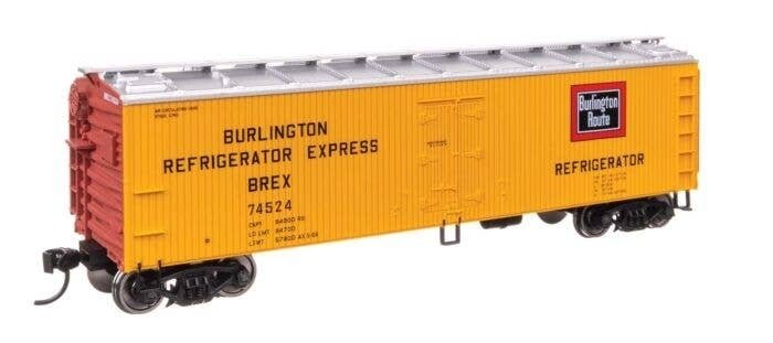 40′ Wood Reefer with Steel ends - Ready to Run -- Chicago Burlington & Quincy 74524, HO, WalthersMainline 41306
