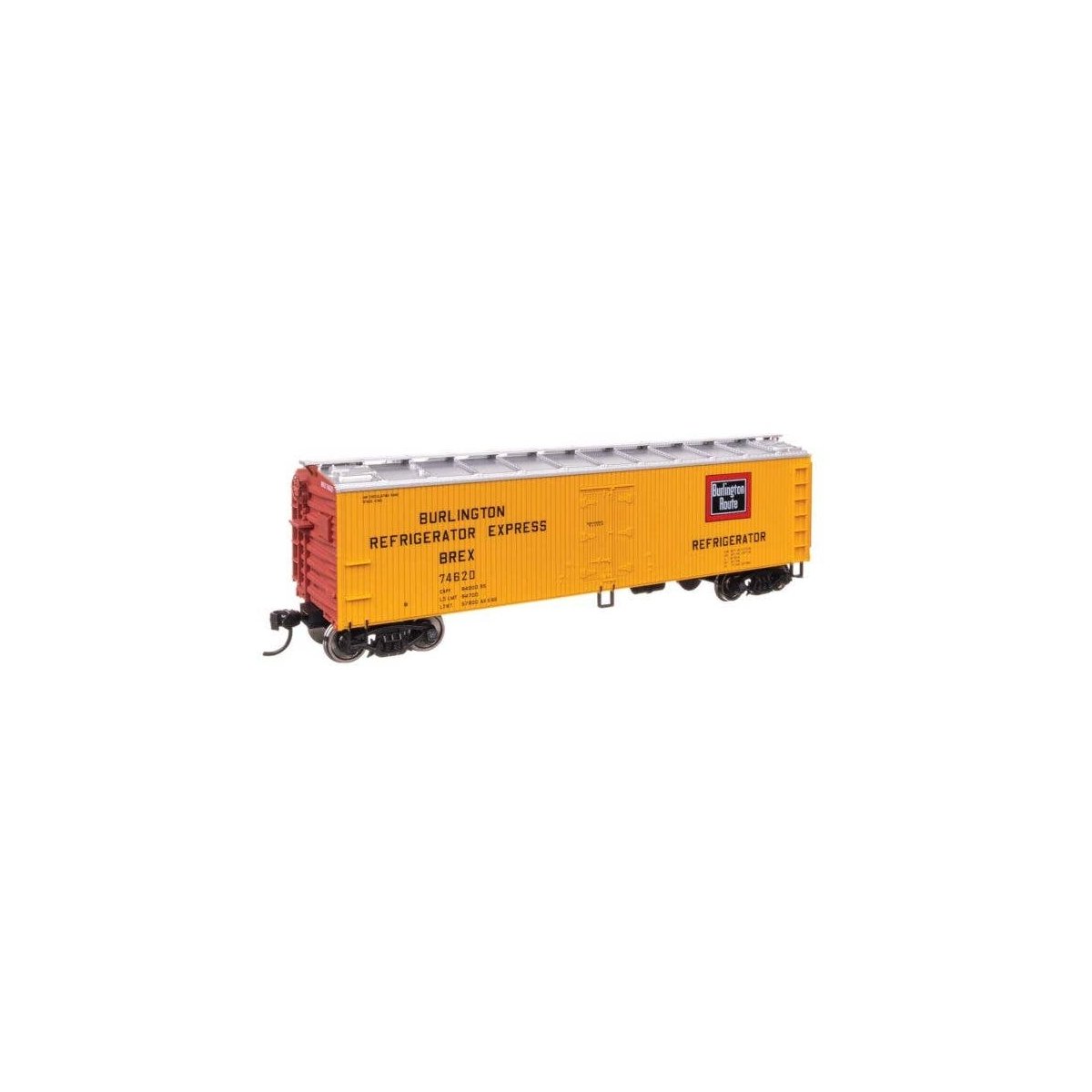 40′ Wood Reefer with Steel ends - Ready to Run -- Chicago Burlington & Quincy 74620, HO, WalthersMainline 41307