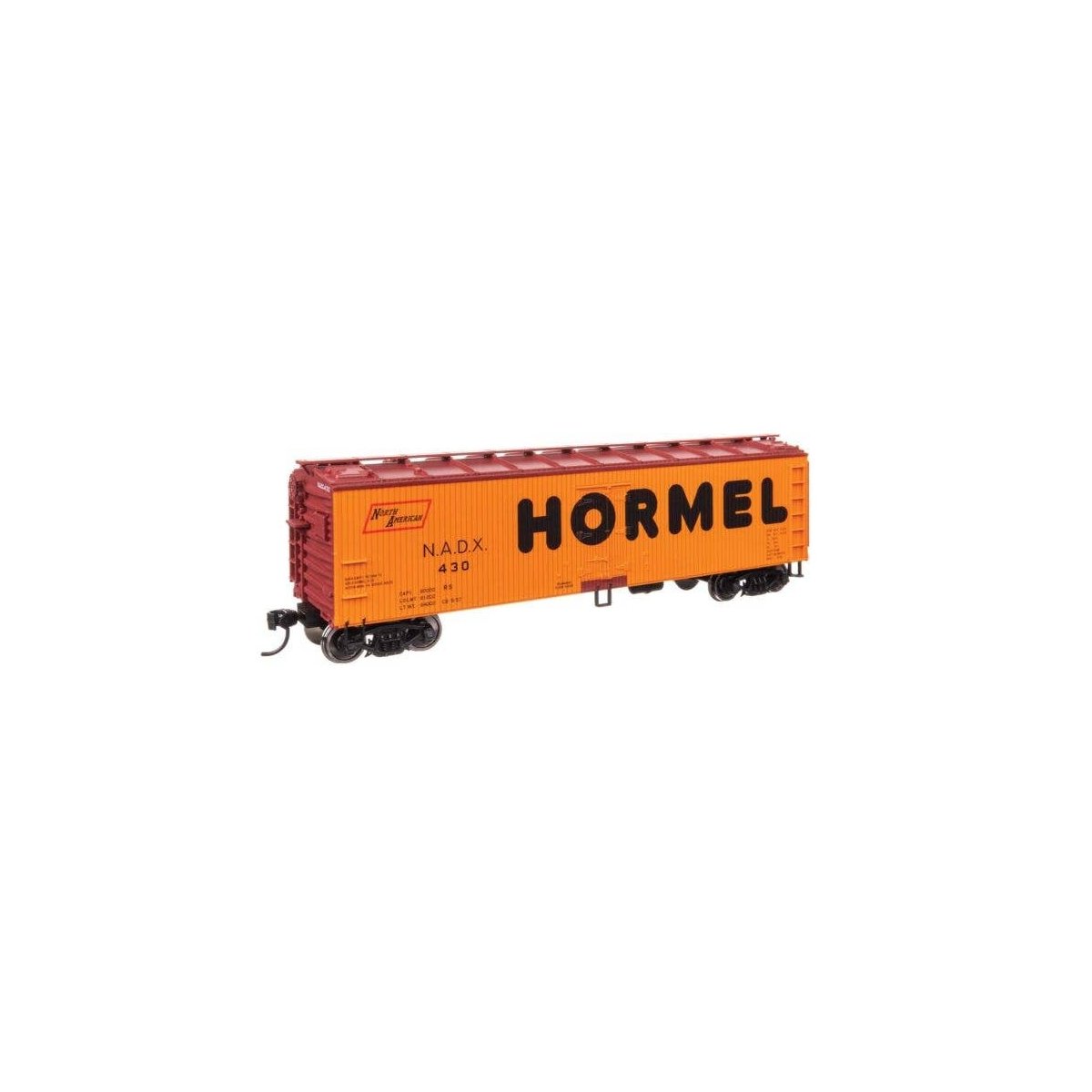40′ Wood Reefer with Steel ends - Ready to Run -- Hormel NADX 430, HO, WalthersMainline 41310