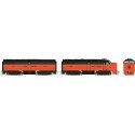 Alco FA1-FB1 Set - Standard DC -- New Haven 0416, 0457 (As Delivered, orange, green, silver), HO, Rapido Trains Inc 37028