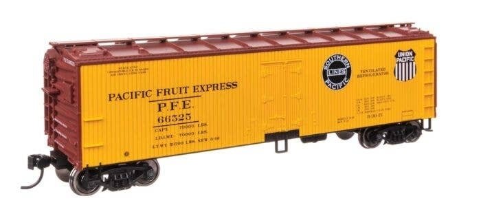 40′ Wood Reefer with Steel ends - Ready to Run -- Pacific Fruit Express 66525, HO, WalthersMainline 41321