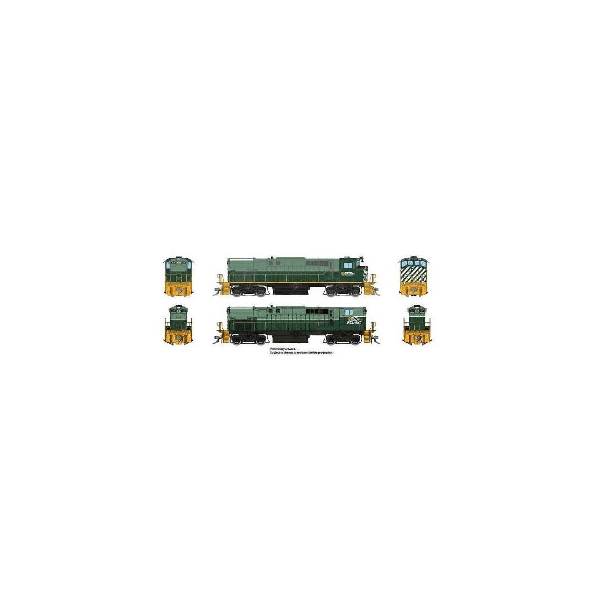 Montreal Locomotive Works MLW M420 - M420B Set - Standard DC -- British Columbia Railway 644, 683 (As-Delivered green, white Dog
