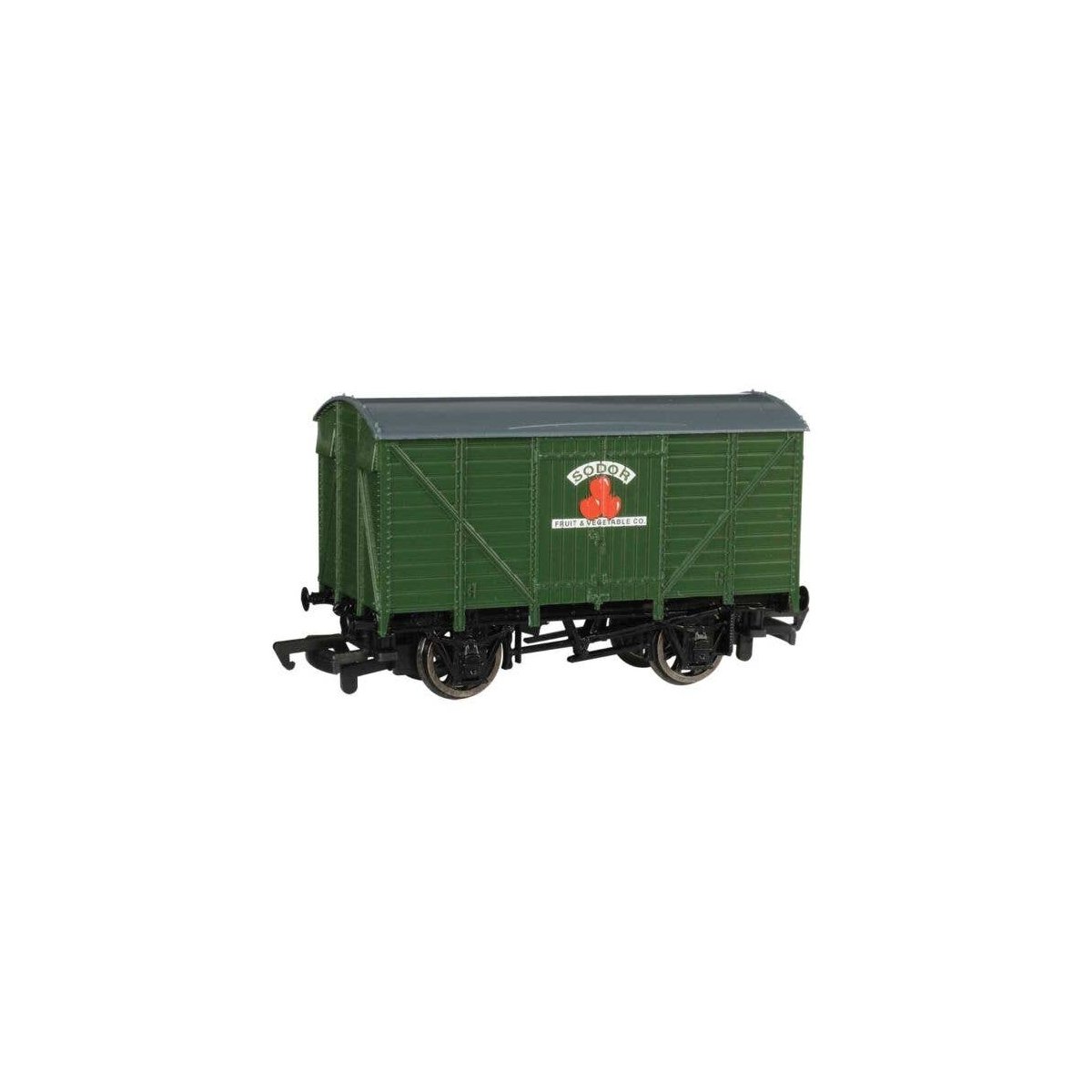 Ventilated Van - Ready to Run - Thomas & Friends(TM) -- Sodor Fruit & Vegetable Co. (green), HO, Bachmann Industries 77012