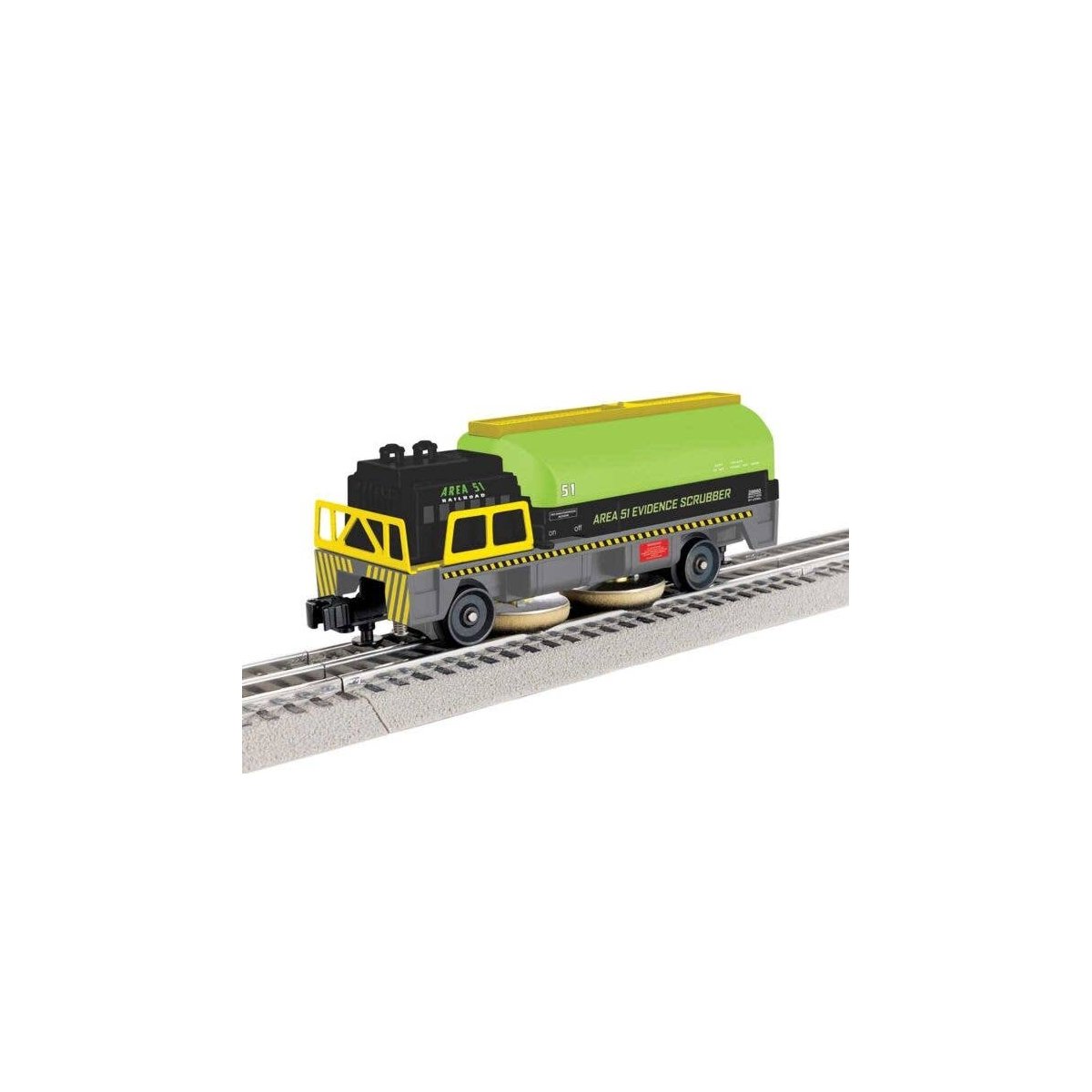 Operating Track Cleaning Car - Ready to Run - 3-Rail -- Area 51 (gray, black, green), O, Lionel 2528860