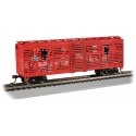 40′ Animated Stock Car with Horses - Ready to Run - Silver Series(R) -- St. Louis-San Francisco 47667 (Boxcar Red, Frisco Coon
