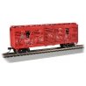 40′ Animated Stock Car with Horses - Ready to Run - Silver Series(R) -- St. Louis-San Francisco 47667 (Boxcar Red, Frisco Coon