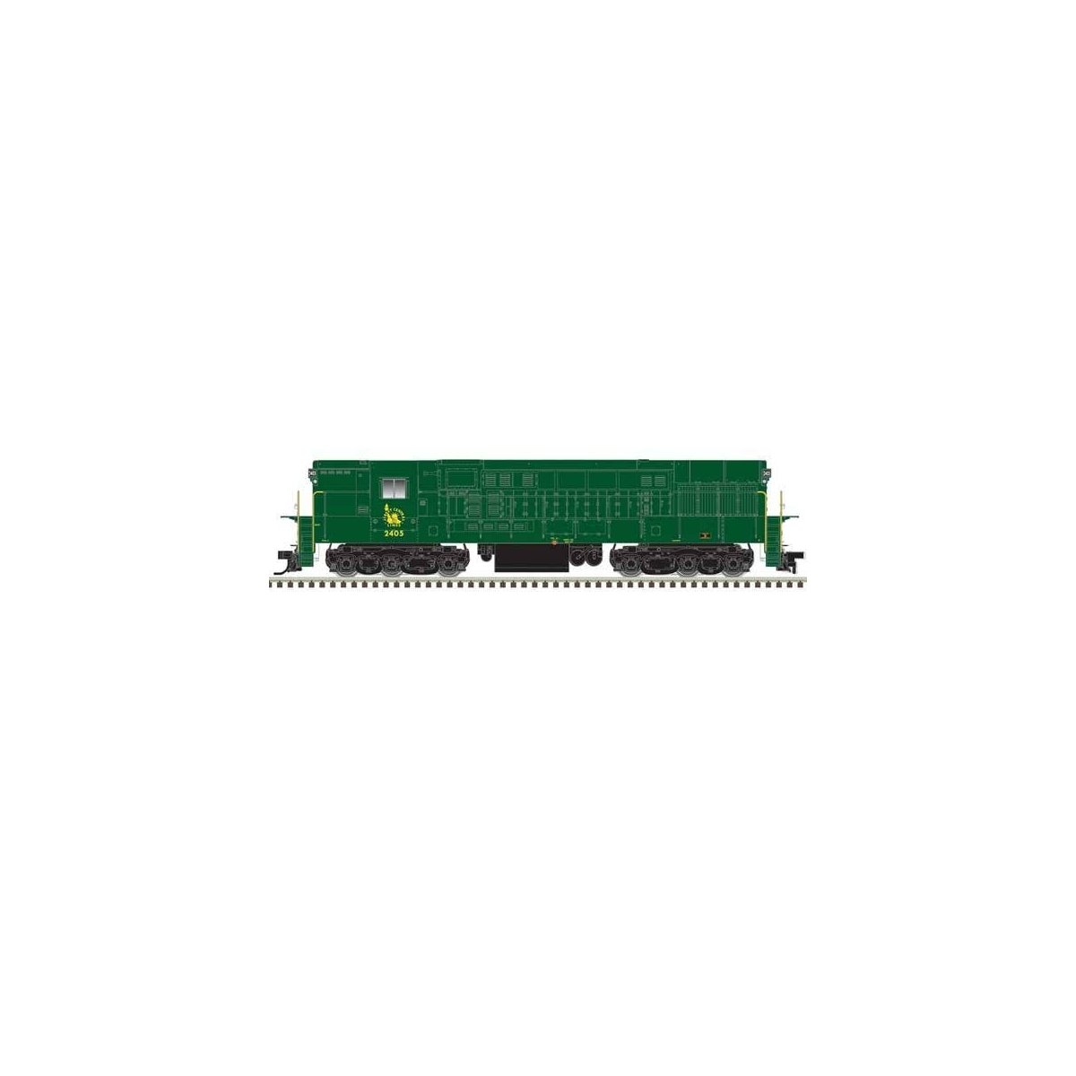 FM H-24-66 Phase 1B Trainmaster - LokSound & DCC -- Central Railroad of New Jersey 2403 (green, gold, no stripes)