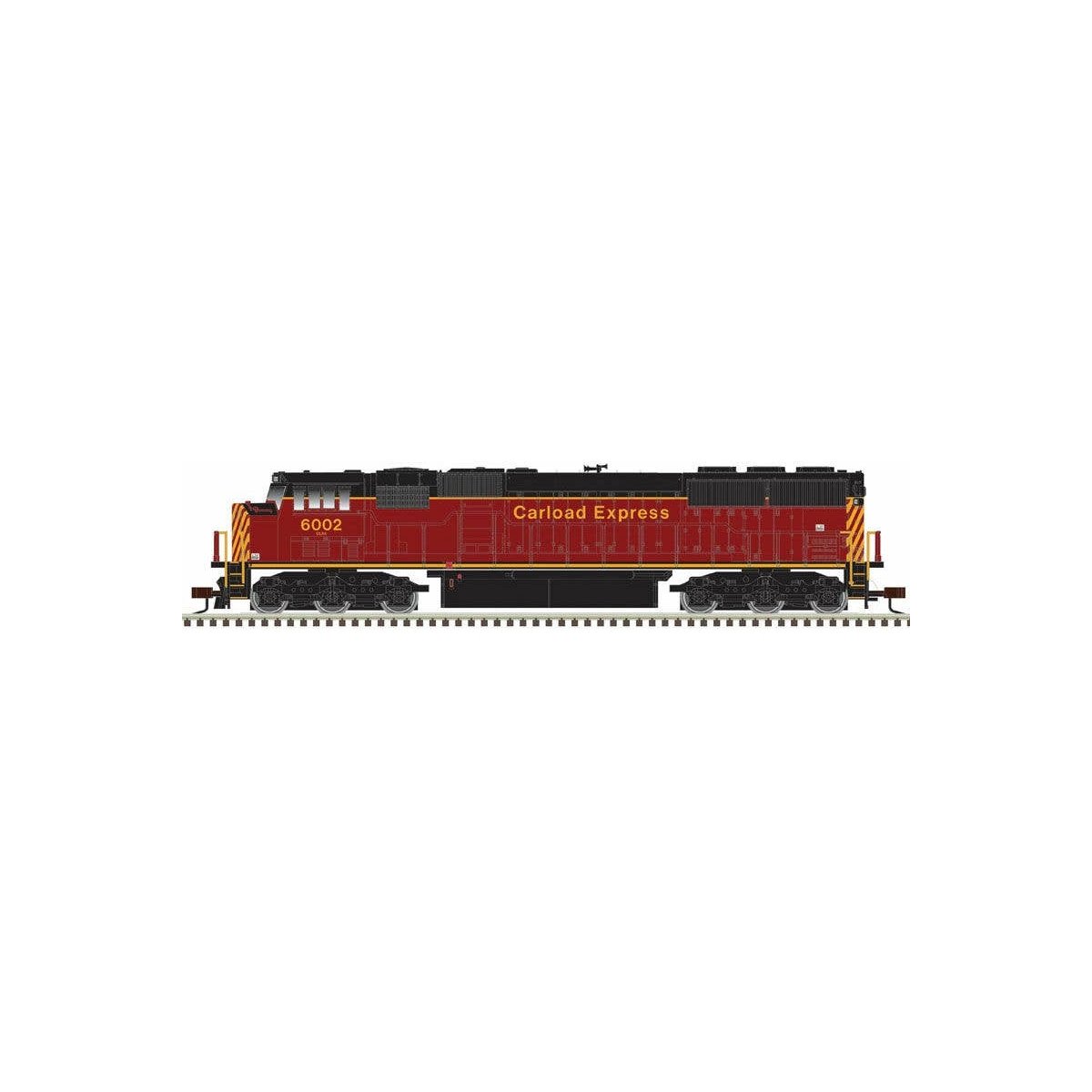 EMD SD60E with Ditch Lights - ESU LokSound and DCC - Master Gold(TM) -- Carload Express 6001 (maroon, yellow)