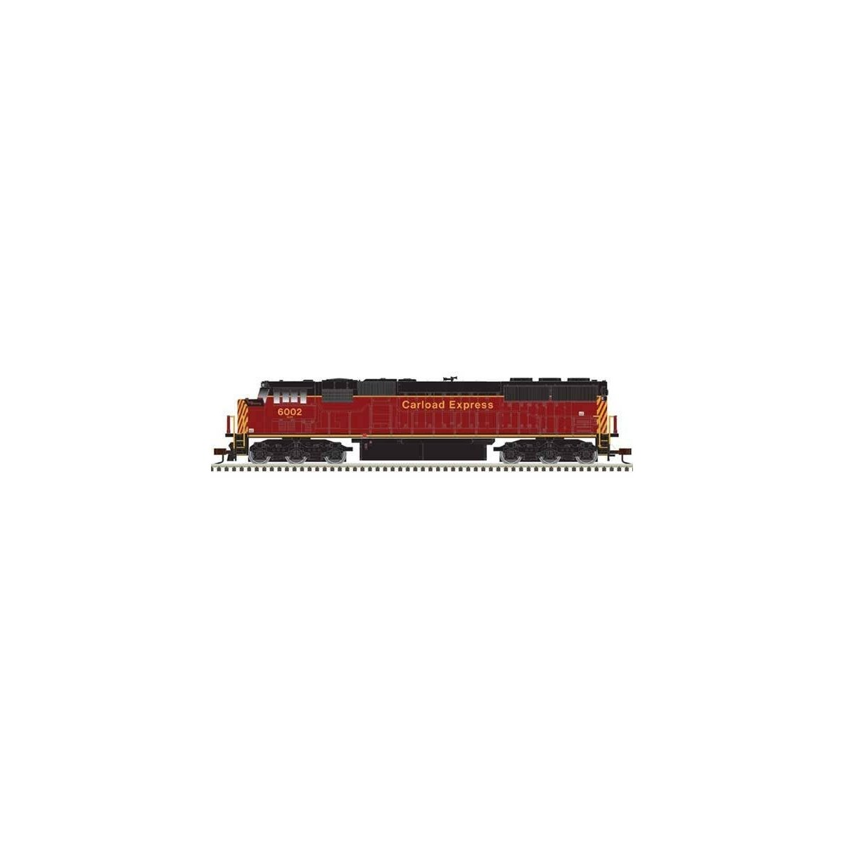EMD SD60E with Ditch Lights - ESU LokSound and DCC - Master Gold(TM) -- Carload Express 6002 (maroon, yellow)