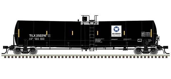 Trinity 25,500-Gallon Tank Car - Ready to Run -- IOI Group TILX 252216 (black, white,, N, Atlas Model Railroad Co. 50006170