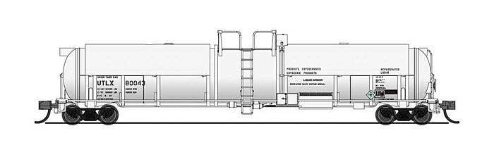 High-Capacity Cryogenic Tank Car 2-Pack - Ready to Run -- UTLX (white), N, Broadway Limited Imports 8147