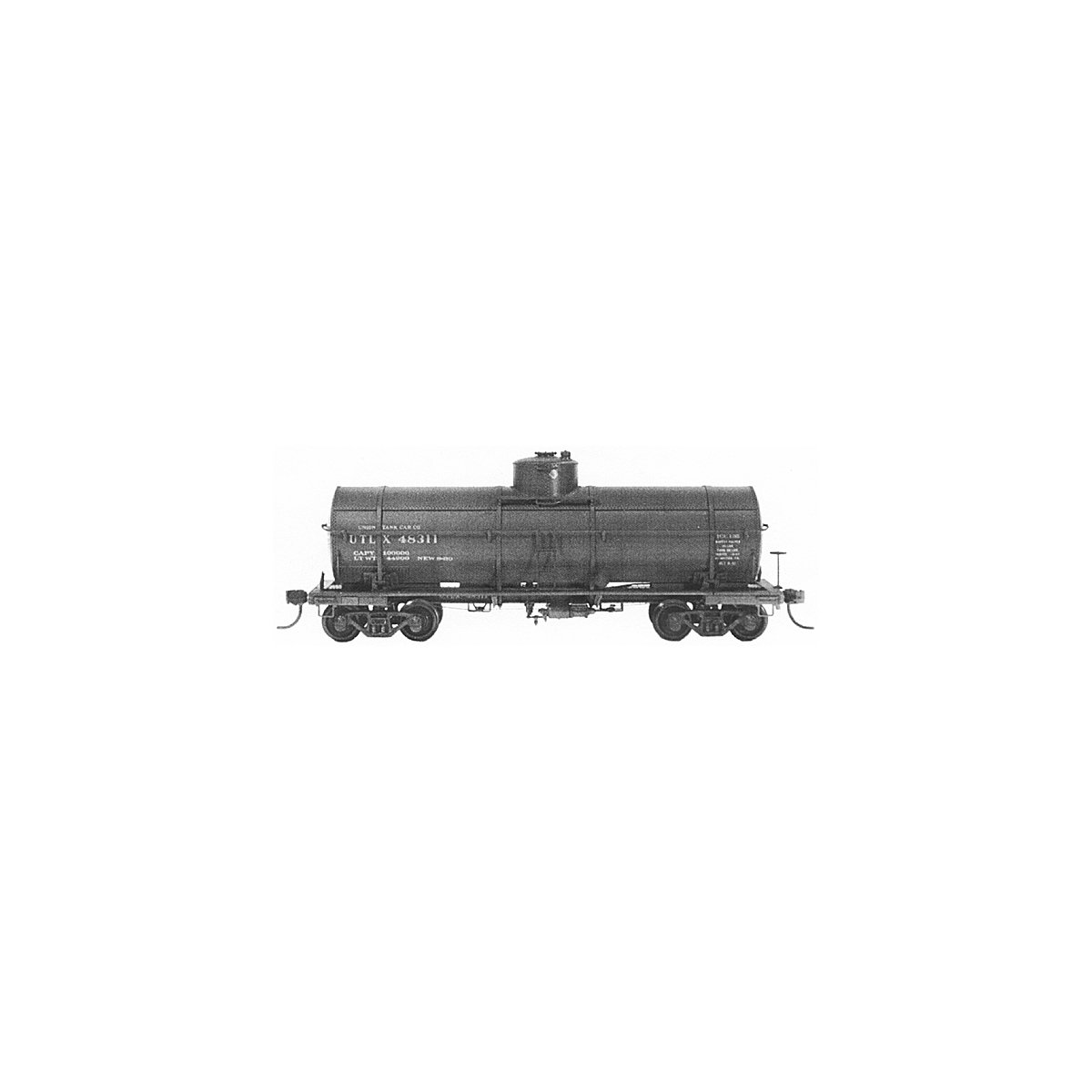 36` 10,000-Gallon USRA Tank Car w/60` Dome - Kit -- Undecorated - Single Car, HO, Tichy Train Group 4025