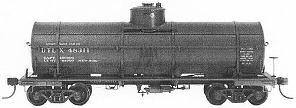 36` 10,000-Gallon USRA Tank Car w/60` Dome - Kit -- Undecorated - Single Car, HO, Tichy Train Group 4025