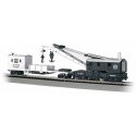 250-Ton Crane Derrick with Boom Tender - Silver Series(R) -- Atchison, Topeka & Santa Fe (black, silver), HO, Bachmann Industrie