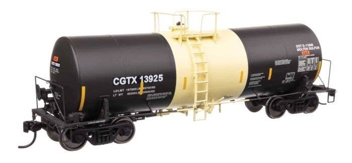 40′ Trinity 14,000-Gallon Molten Sulfur Tank Car - Ready to Run -- CGTX 13925, HO, WalthersProto 100051
