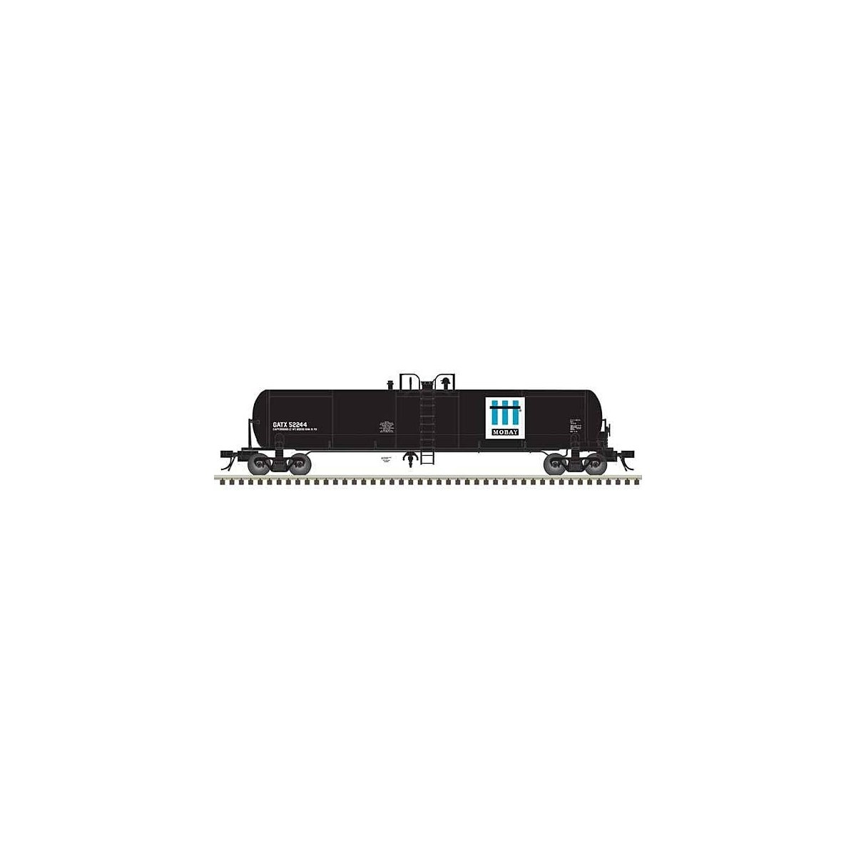 GATX 20,700-Gallon Tank Car - Ready to Run - Master(R) -- Mobay Chemicals GATX 52244, HO, Atlas Model Railroad Co. 20006969