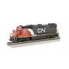 EMD GP38-2 - Standard DC -- Canadian National 4720 (black, white, red), HO, Bachmann Industries 61717