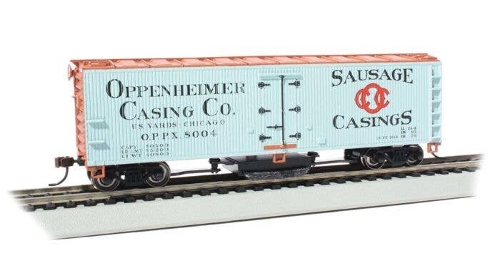 Track Cleaning 40′ Wood Reefer with Removable Dry Pad - Ready to Run -- Oppenheimer Casing C, HO, Bachmann Industries 16335