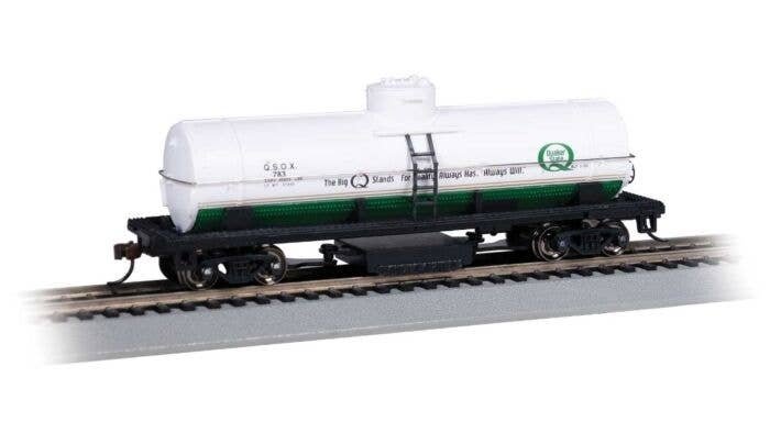 Track Cleaning Tank Car - Ready-to-Run - Silver Series(R) -- Quaker State 783 (white, green), HO, Bachmann Industries 16307