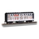 Track Cleaning 40′ Boxcar, Removable Dry Pad - Ready to Run - Silver Series -- Canadian Nati, HO, Bachmann Industries 16323