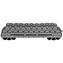40′ Company Wheel Service Flatcar w/Load - Kit -- Undecorated Single Car, HO, Tichy Train Group 4023
