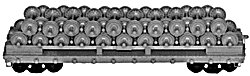 40′ Company Wheel Service Flatcar w/Load - Kit -- Undecorated Single Car, HO, Tichy Train Group 4023
