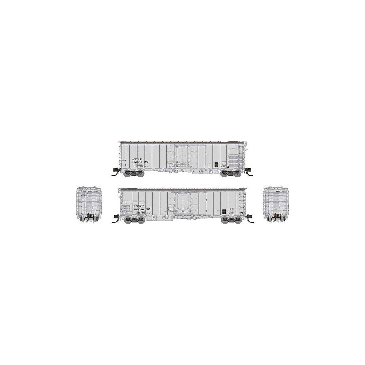 Class RR-56 Mechanical Reefer - Ready to Run -- Santa Fe (MOW silver), N, Rapido Trains Inc 561014A