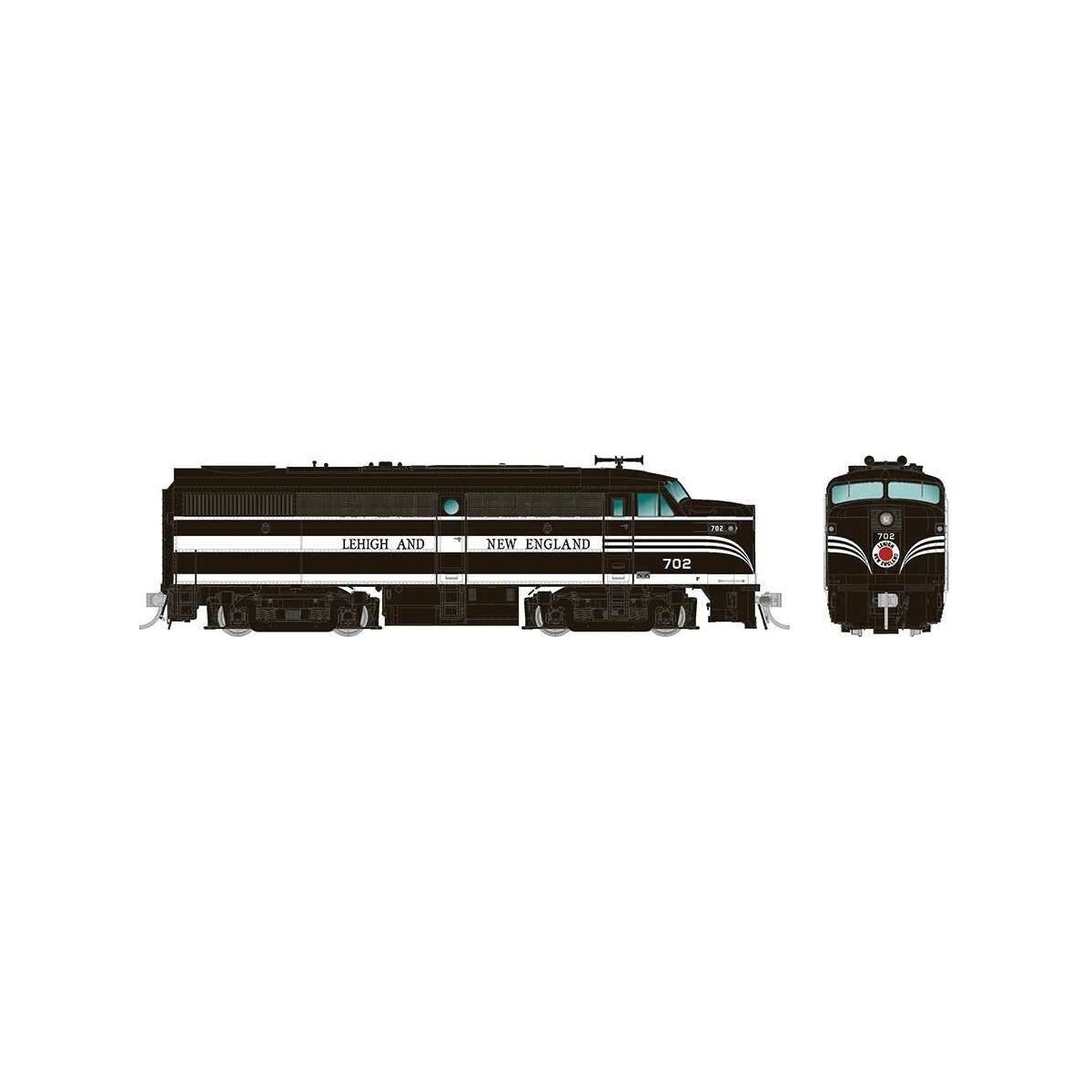 Alco FA1 - LokSound and DCC -- Lehigh & New England 701 (black, white, red)