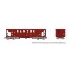 NSC Ballast Hopper 6-Pack - Ready to Run -- Herzog Set 1 (Late, Boxcar Red, white, Large Lett, HO, Rapido Trains Inc 158020