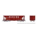 NSC Ballast Hopper - Ready to Run -- Herzog Random from Set 1 (Late, Boxcar Red, white, Larg, HO, Rapido Trains Inc 158020A