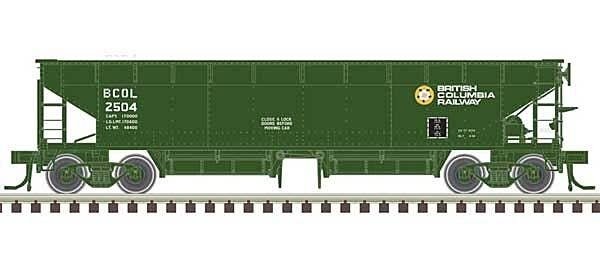 70-Ton Hart Ballast Car - Ready to Run - Master(R) -- British Columbia Railway 2509 , HO, Atlas Model Railroad Co. 20006799