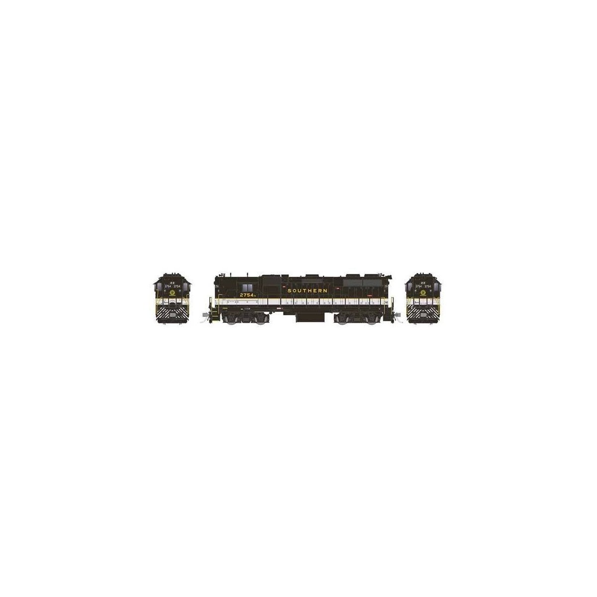 EMD GP38 High Nose - Sound and DCC -- Southern Railway 2785 (Tuxedo, black, white, gold)