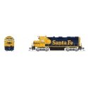 EMD GP35u Low Nose - Sound and DCC - Paragon4(TM) -- Santa Fe 2828 (Warbonnet, blue, yellow), HO, Broadway Limited Imports 7531