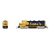 EMD GP35u Low Nose - Sound and DCC - Paragon4(TM) -- Santa Fe 2828 (Warbonnet, blue, yellow)