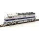 EMD F40PH - ESU Sound and DCC -- Amtrak(R) 374 (Phase IV silver, Wide Blue, Thin Red, White Stripes)