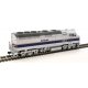 EMD F40PH - ESU Sound and DCC -- Amtrak(R) 374 (Phase IV silver, Wide Blue, Thin Red, White Stripes)