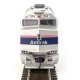 EMD F40PH - ESU Sound and DCC -- Amtrak(R) 374 (Phase IV silver, Wide Blue, Thin Red, White Stripes)