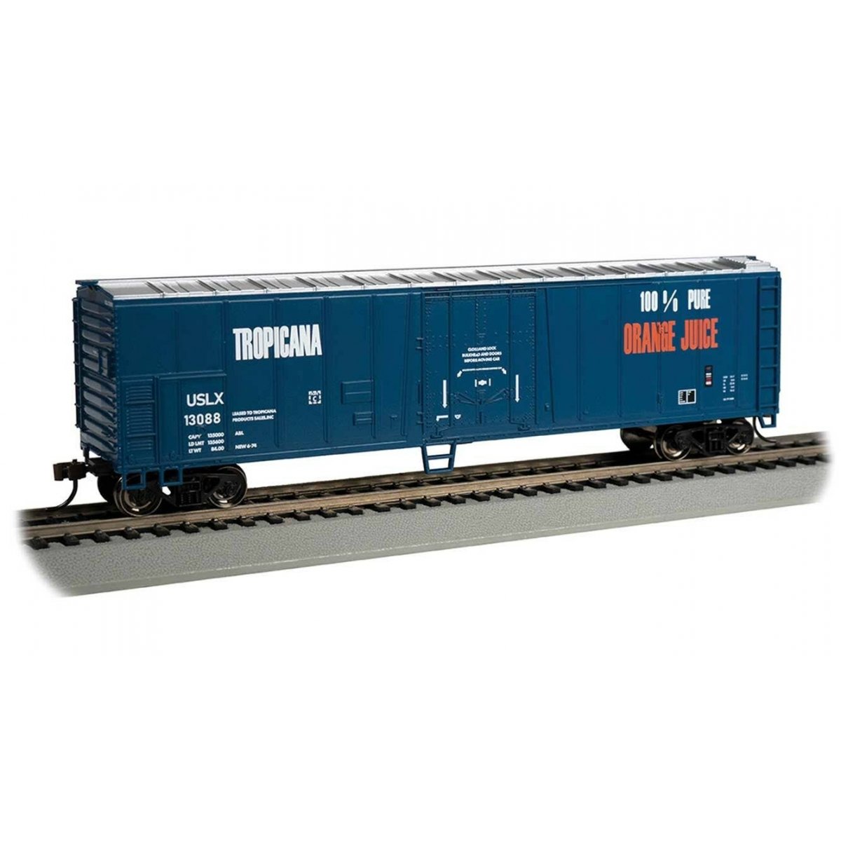 50′ Steel Mechanical Reefer - Ready to Run - Silver Series(R) -- Tropicana 13088 (blue, silver)