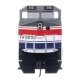 GE Dash 8-32BWH - Standard DC -- Amtrak(R) 512 (Phase III silver, red, White & Blue Stripes), HO, WalthersMainline 9561