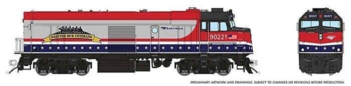 Amtrak NPCU Cabbage Cab Car - Sound and DCC -- Amtrak 90208 (Veterans Salute Commemorative, si, HO, Rapido Trains Inc 81522