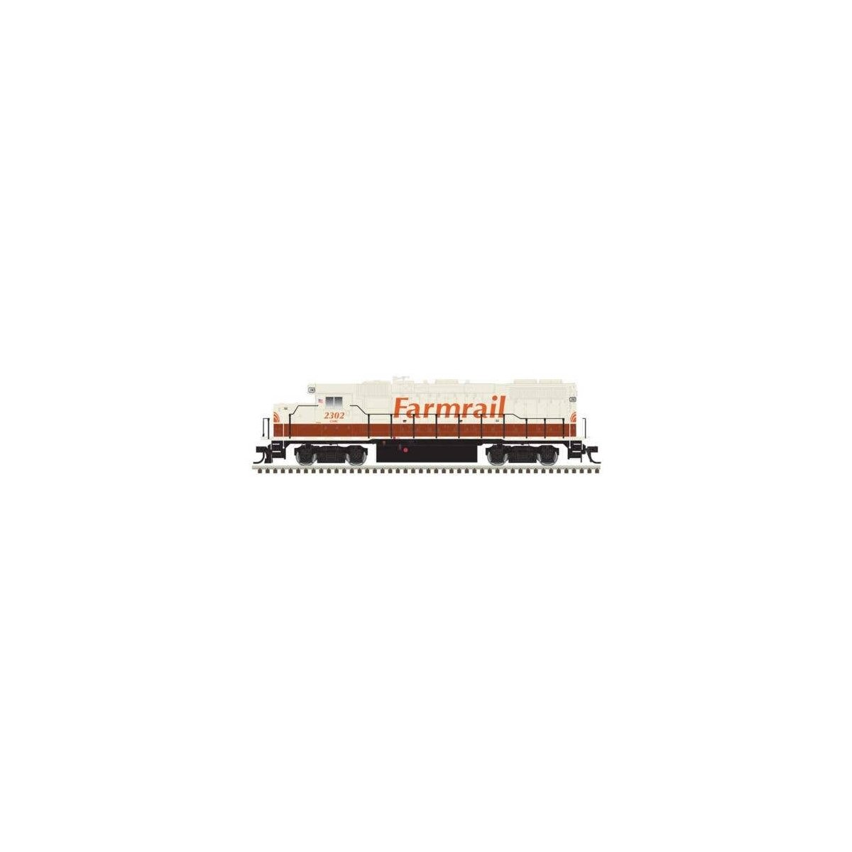 EMD GP38-2 - Sound & DCC - Gold -- Farmrail 2314 (tan, Boxcar Red, orange), HO, Trainman 10004577