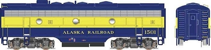 EMD F7B w/LokSound & DCC - Executive Line -- Alaska Railroad 1501 (McKinley Scheme blue, HO, Bowser Manufacturing Co. 24706