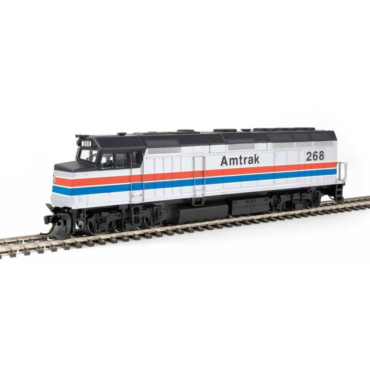 EMD F40PH - Standard DC -- Amtrak(R) 268 (Phase II silver, red, white, blue, black)