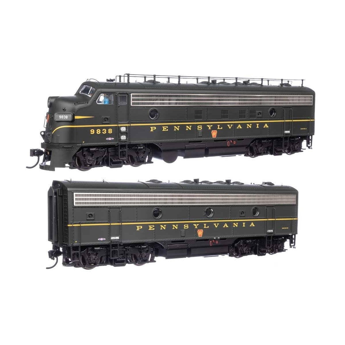EMD FP7 & F7B LokSound 5 Sound & DCC -- Pennsylvania Railroad EFP-15 9838A, EH-15 9838B (Brunswick Green, Keystone