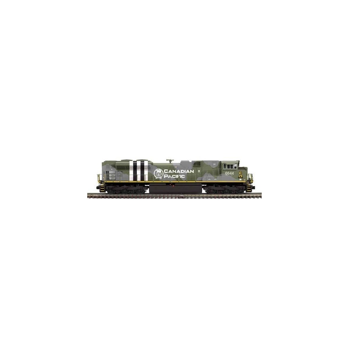 EMD SD70ACe - 3-Rail - Proto-Sound 3.0 - Premier -- Canadian Pacific 6644 (WWII Military Pride, green, white, black)
