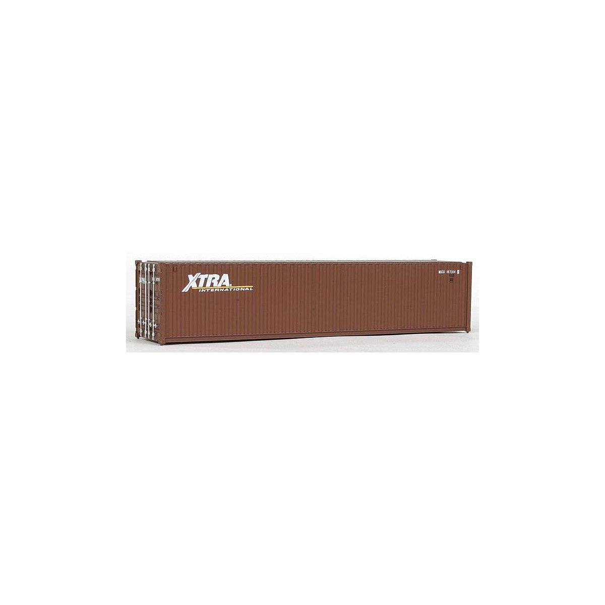 40′ Corrugated Container - Assembled -- XTRA (brown, white), HO, Walthers SceneMaster 8154