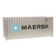 20′ Corrugated Container - Assembled -- Maersk, HO, Walthers SceneMaster 8060